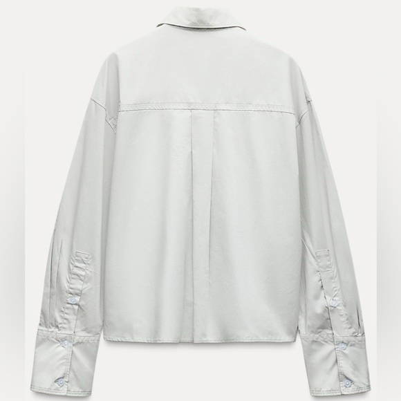 ZARA NWT JEWEL POPLIN SHIRT SMALL - Picture 2 of 3